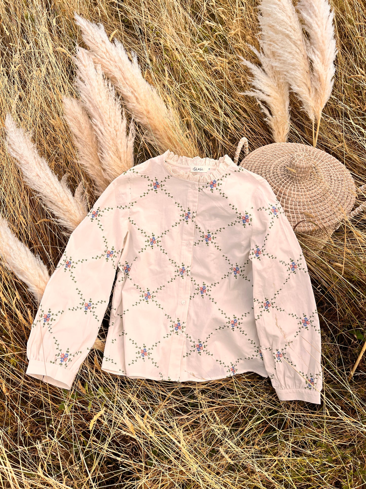 🌾Céleste 🌾 blouse brodée