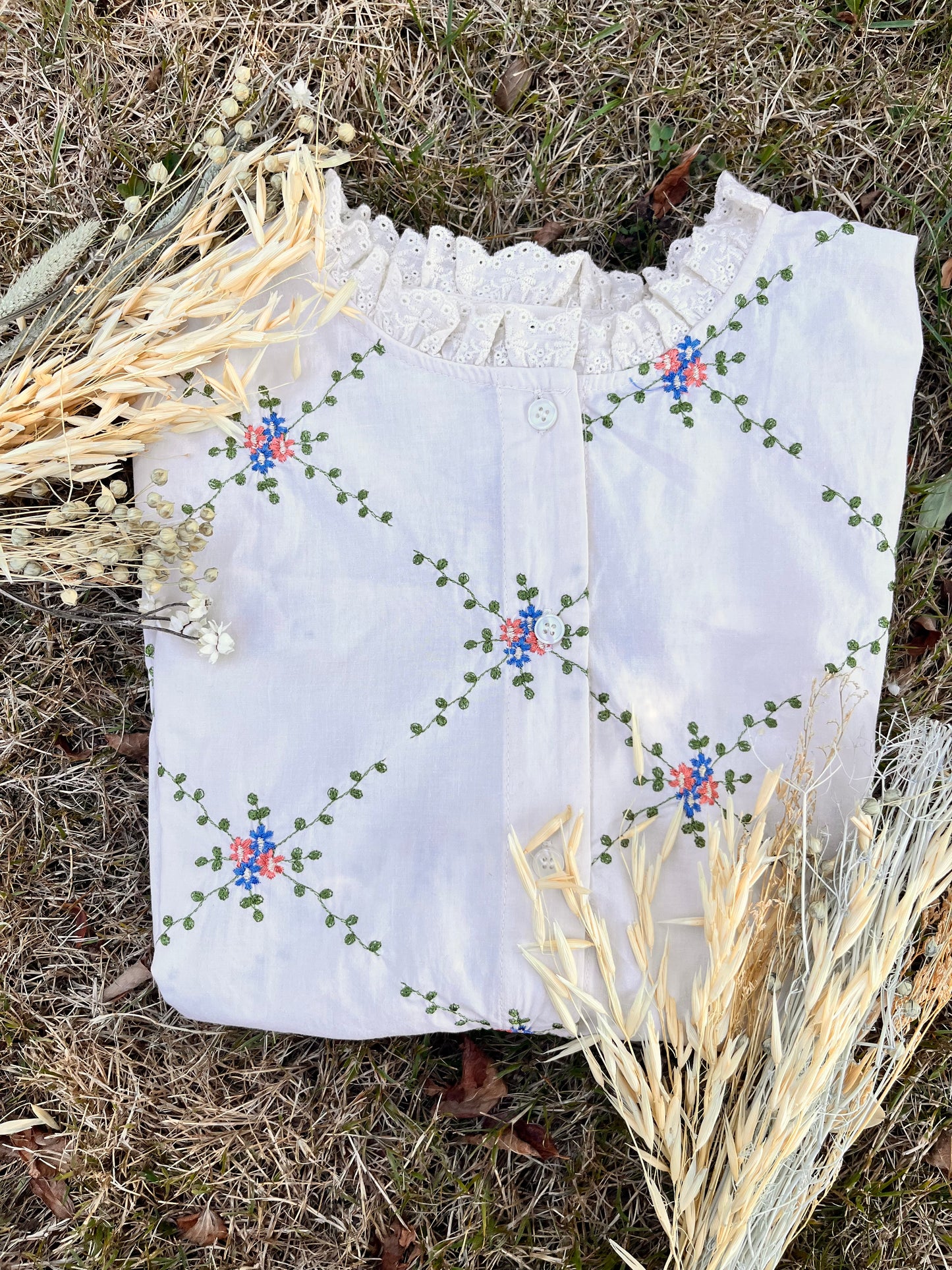 🌾Céleste 🌾 blouse brodée